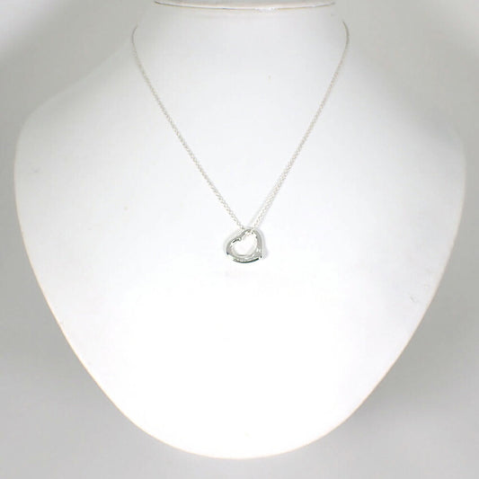 【中古】TIFFANY/ティファニー 925 オープンハート ペンダント/ネックレス/j230-11