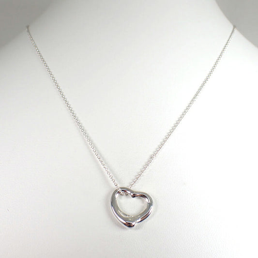 【中古】TIFFANY/ティファニー 925 オープンハート ペンダント/ネックレス/j230-1
