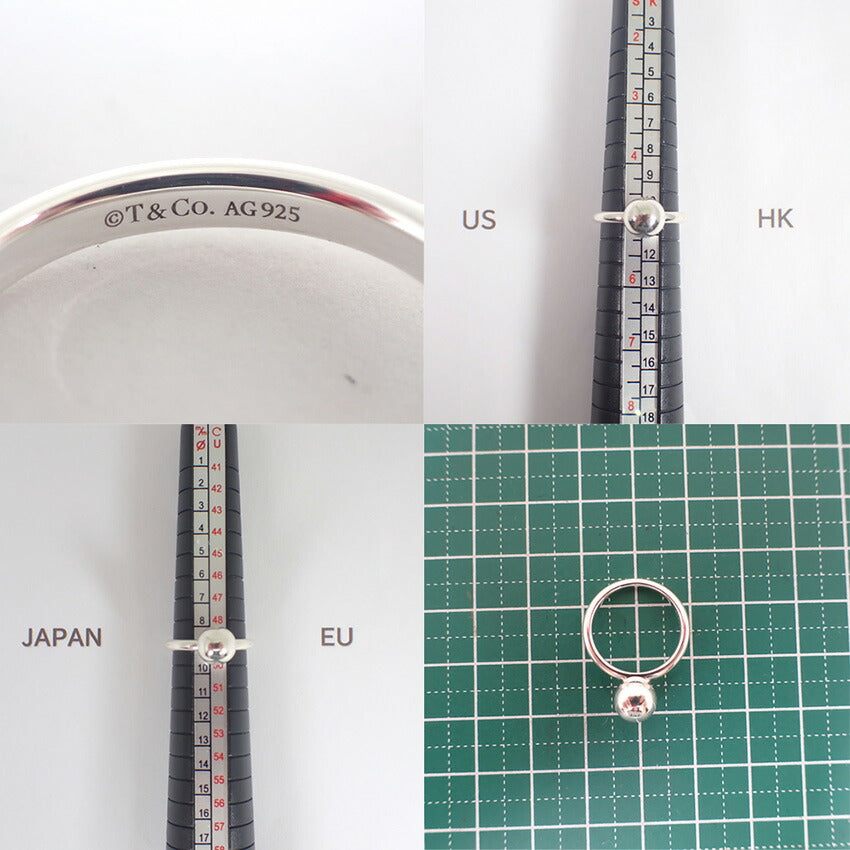 【中古】TIFFANY/ティファニー 925/750 ボール リング /9号/j232-12