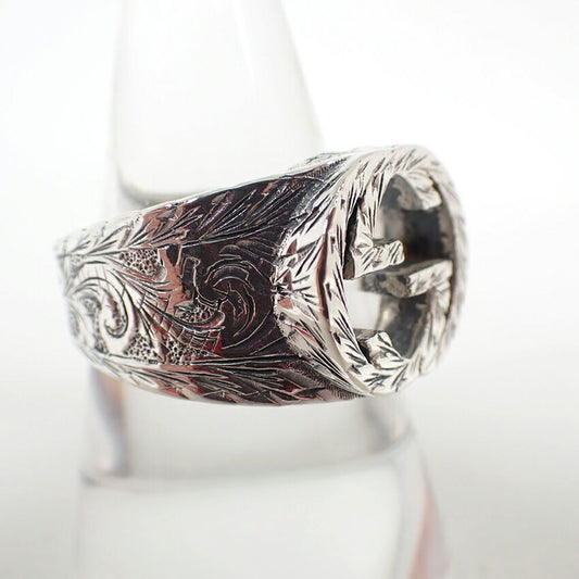 【中古】GUCCI/グッチ 925 インターロッキングG リング 箱付/20号/j236-4