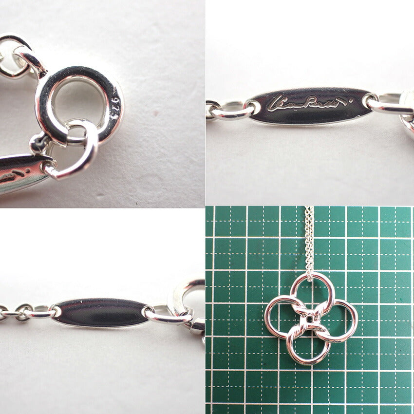 【中古】TIFFANY/ティファニー 925 ラビングハート クローバー ペンダント/ネックレス/j236-5