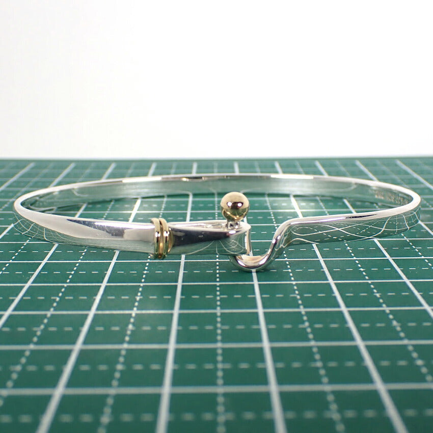 【中古】TIFFANY/ティファニー 925/750 フック&アイ バングル/j237-2