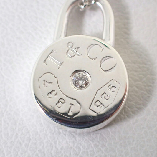 【中古】TIFFANY/ティファニー 925 ダイヤ/1pc 1837 ラウンドロック ペンダント/ネックレス/j238-3