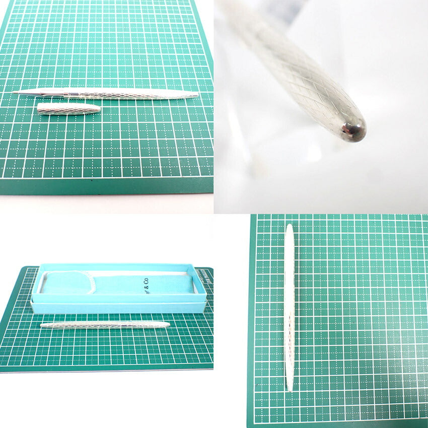 【中古】TIFFANY/ティファニー 925 カットワーク ボールペン 箱付き/j240-3