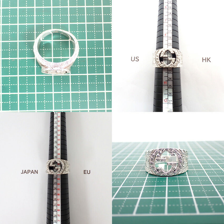 【中古】GUCCI/グッチ 925 インターロッキングG リング /20号/j244-1