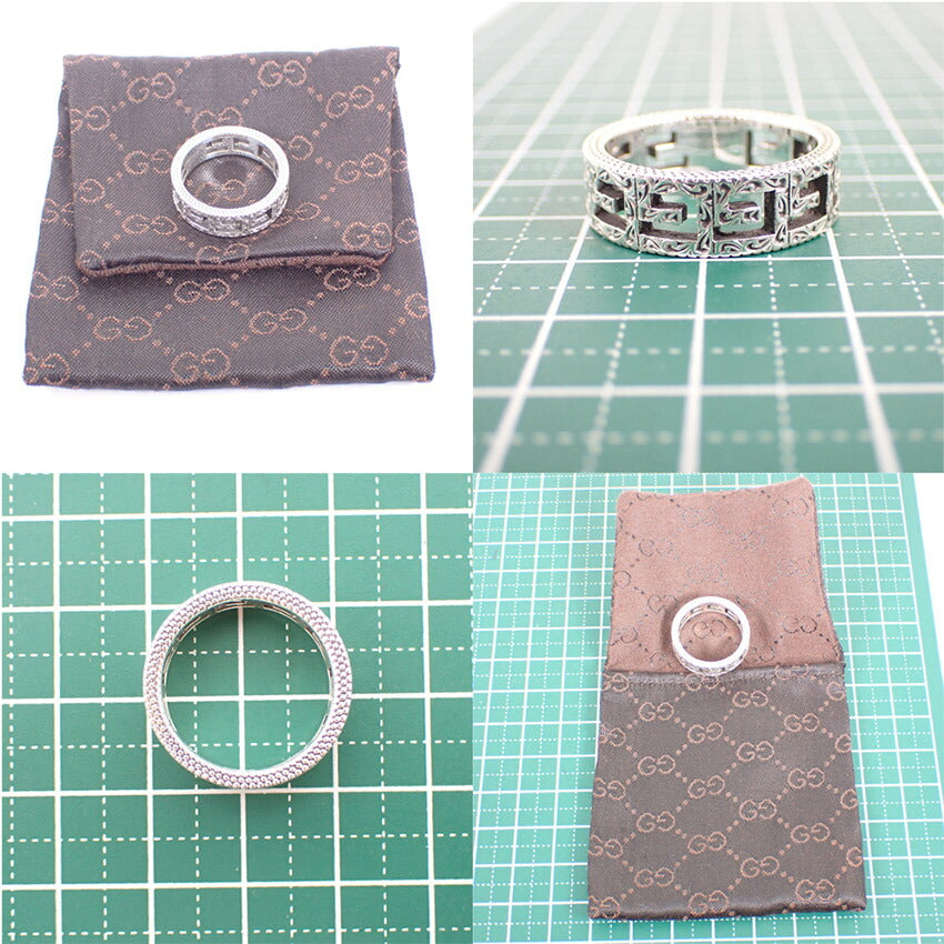 【中古】GUCCI/グッチ 925 アラベスク スクエアGリング /14号/j245-1