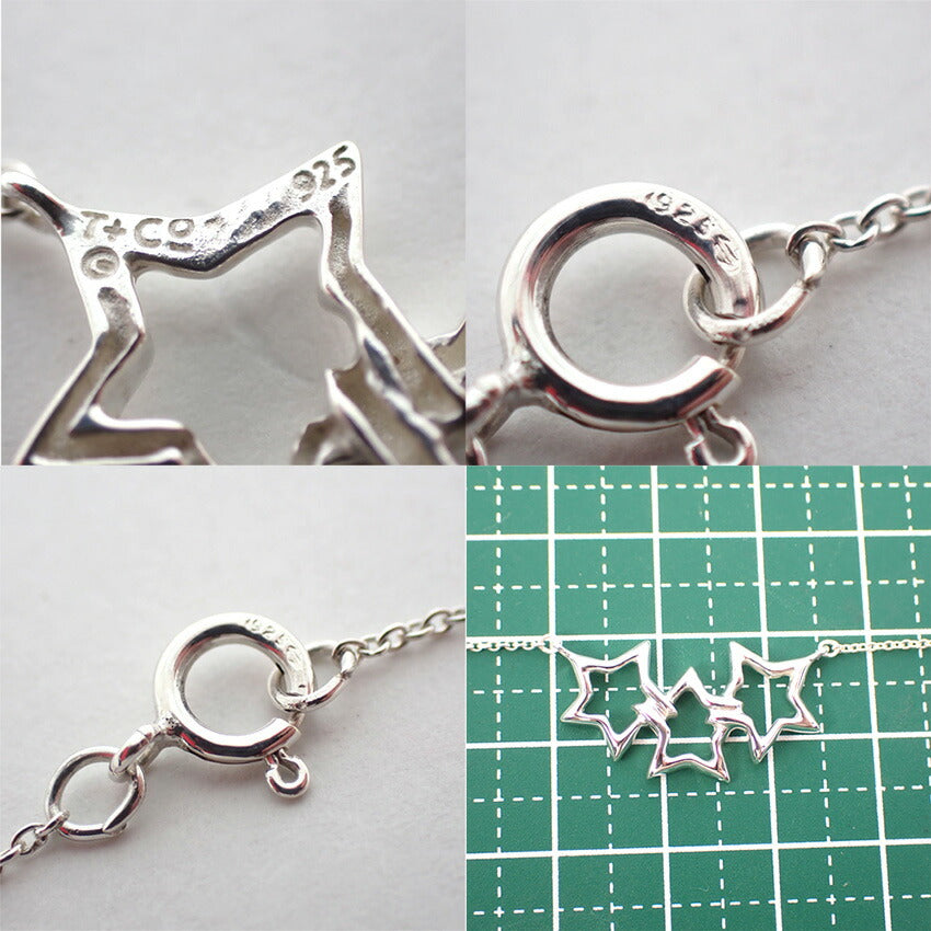 【中古】TIFFANY/ティファニー 925 トリプルスター ネックレス/j249-4