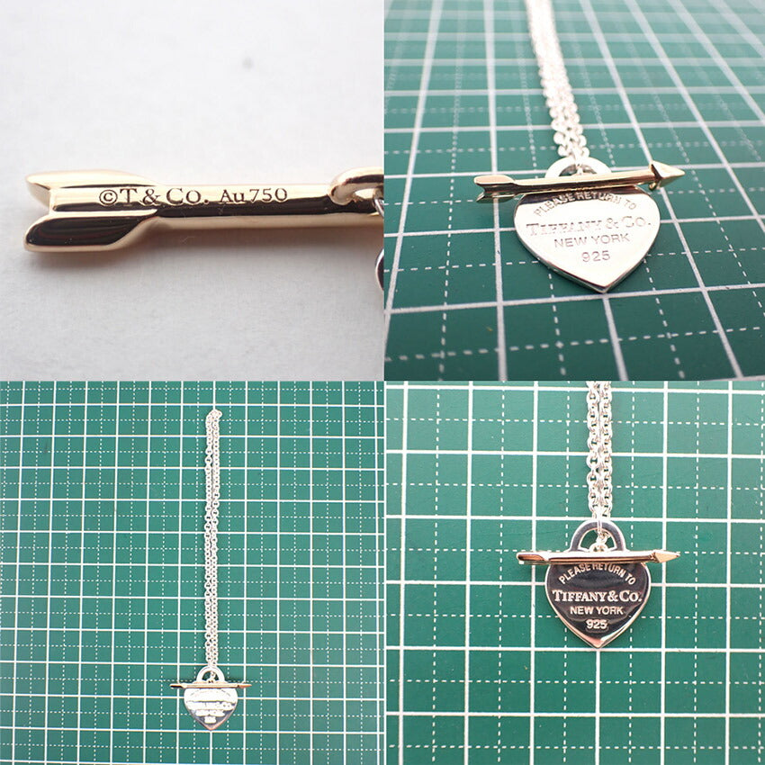 【中古】TIFFANY/ティファニー 925/750 リターントゥ ラブストラック ハートアンドアロー/j255-4