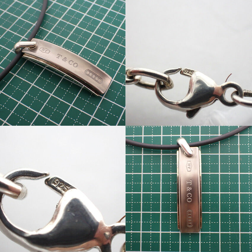 【中古】TIFFANY/ティファニー 925 1837 バー Ti ペンダント/ネックレス/j256-2