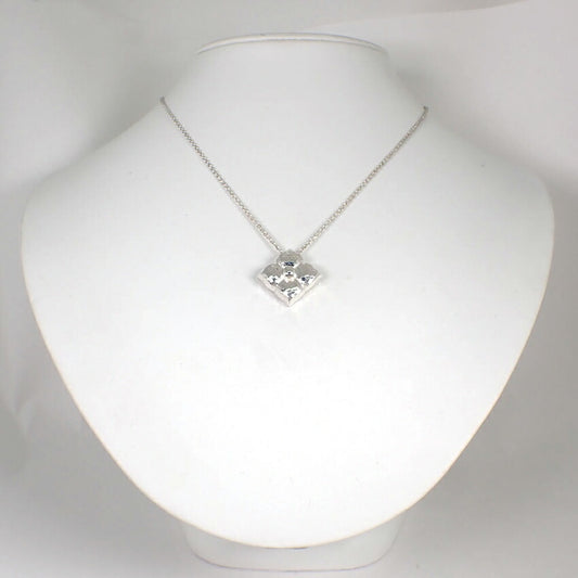 【中古】TIFFANY/ティファニー 925 ハマード フラワー ペンダント/ネックレス/j257-2