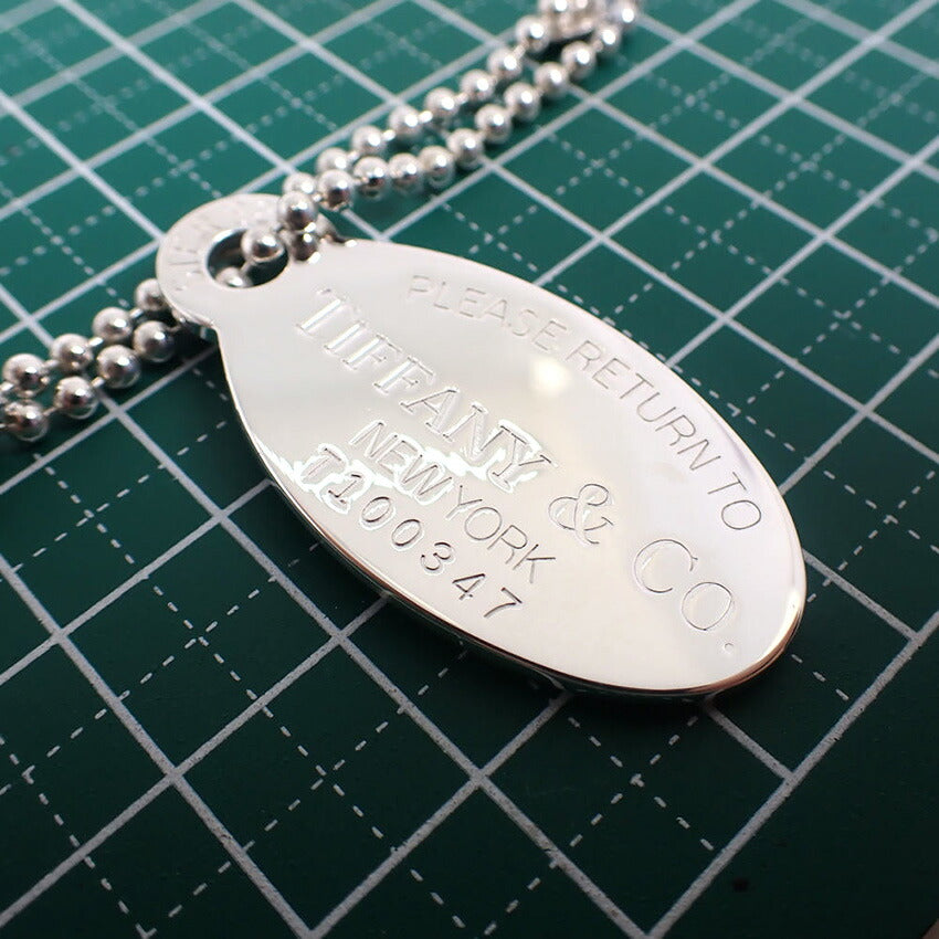 【中古】TIFFANY/ティファニー 925 リターントゥティファニー オーバルタグ ロング ペンダント/j257-6