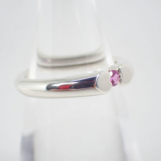 【中古】TIFFANY/ティファニー 925 ピンクサファイア パロマピカソ ハートリング 刻印薄/9号/j258-11