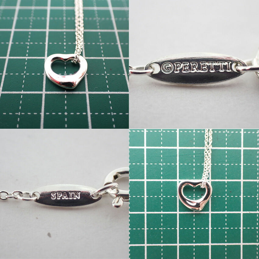 【中古】TIFFANY/ティファニー 925 オープンハート ペンダント/ネックレス/j258-1