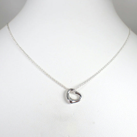 【中古】TIFFANY/ティファニー 925 オープンハート ペンダント/ネックレス/j258-1