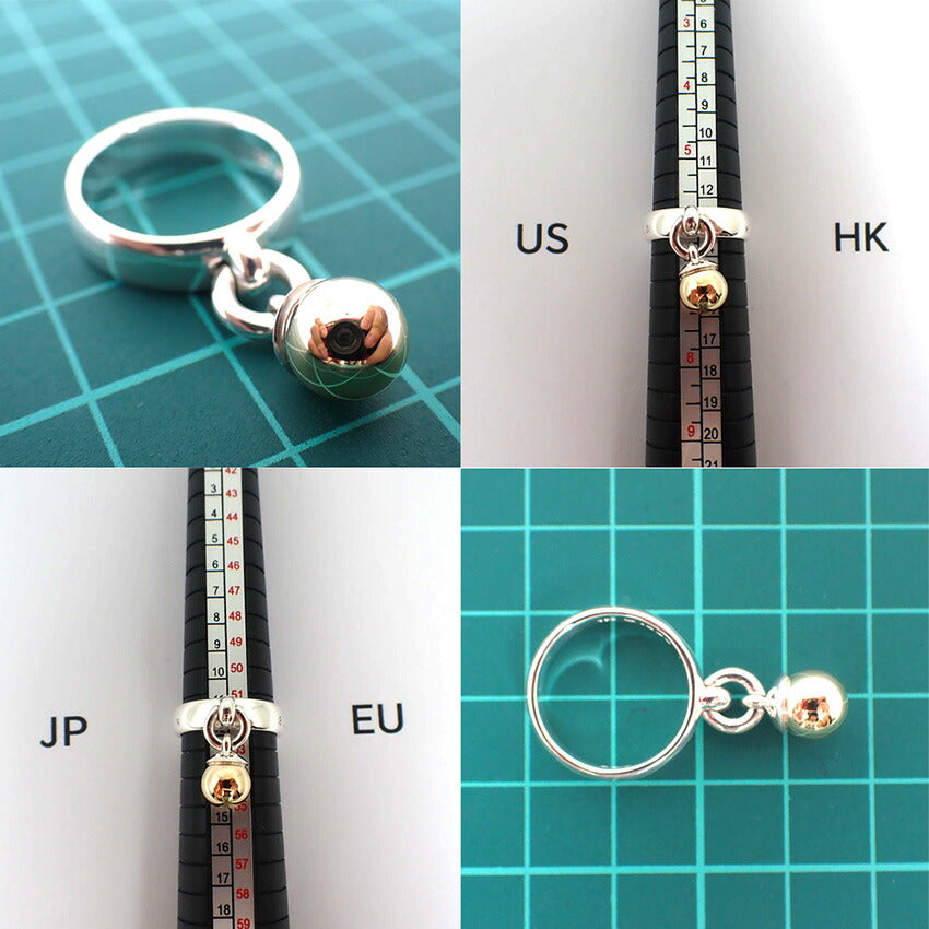 【中古】TIFFANY/ティファニー 925/750 ドアノックボール コンビ リング /12号/j260-3