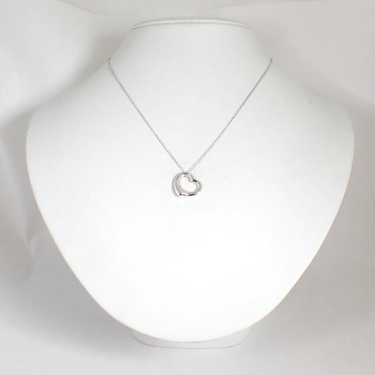 【中古】TIFFANY/ティファニー 925 オープンハート ペンダント/ネックレス/j260-8