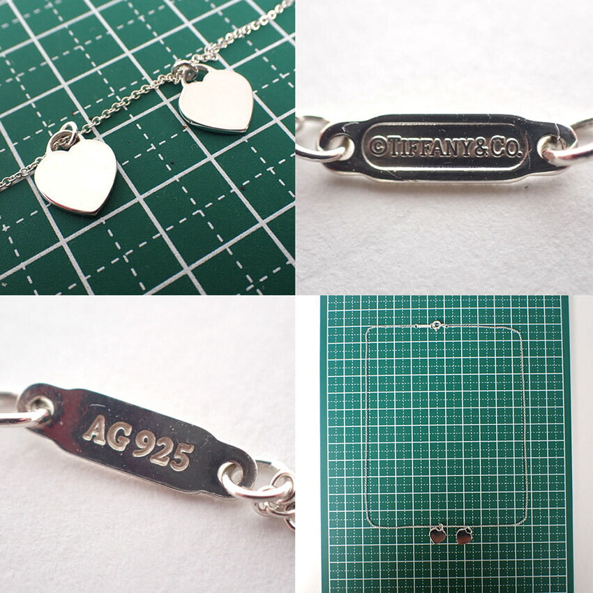 【中古】TIFFANY/ティファニー/925/ダブルハート/ペンダント/ネックレス/j261-1