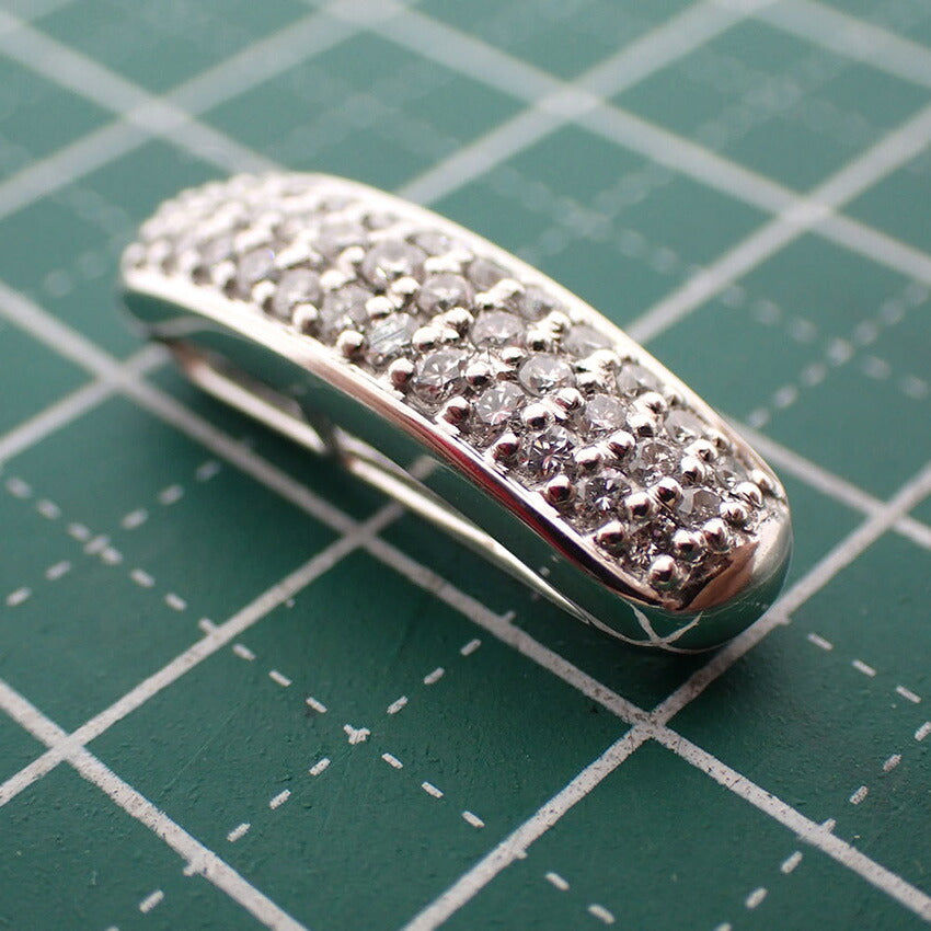 【中古】Pt900/ダイヤモンド/パヴェ/ペンダントトップ/j261-5