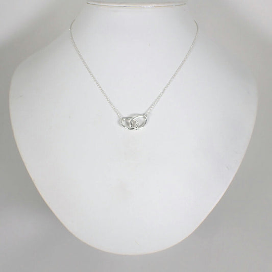 【中古】TIFFANY/ティファニー 925 ダブルループ ネックレス/j262-3
