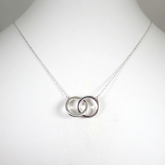 【中古】TIFFANY/ティファニー 925 1837 ダブルリング ペンダント/ネックレス/j264-2