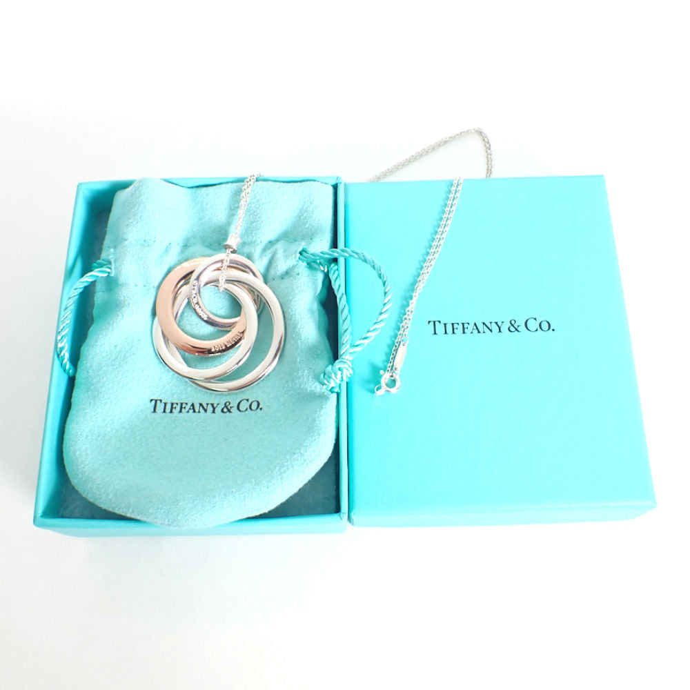 【中古】TIFFANY/ティファニー 925/メタル 1837 クアドラプル インターロッキング ペンダント/ネックレス/j265-3