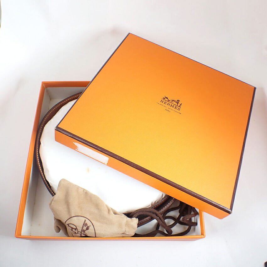 【中古】HERMES/エルメス ベルト 丸Y 金色 /j265-9