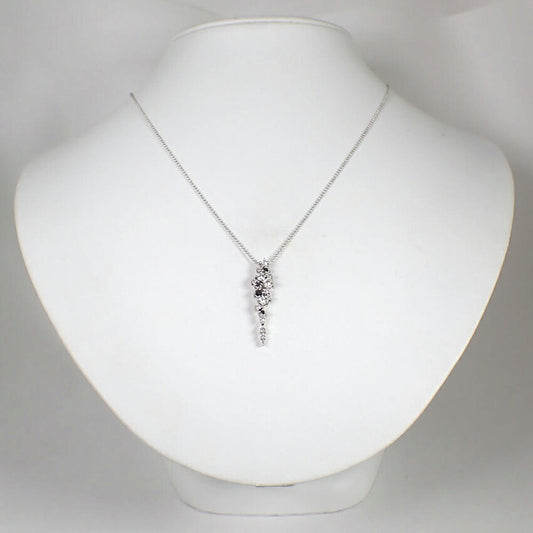 【中古】Pt900/850 ダイヤモンド/0.52ct ペンダント/ネックレス/j266-10