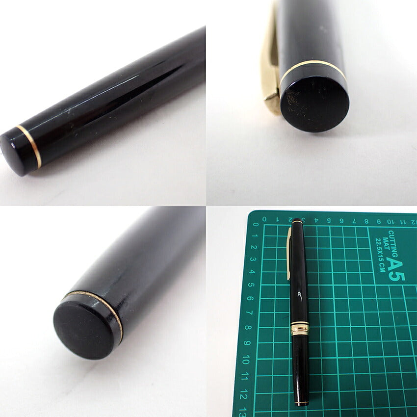 【中古】PLATINUM/プラチナム 万年筆 ペン先18K ブラック×ゴールド/j270-9