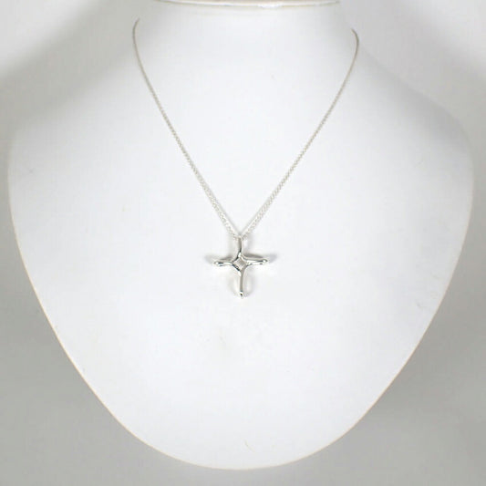 【中古】TIFFANY/ティファニー 925 オープンクロス インフィニティ ペンダント/j276-2