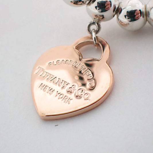 【中古】TIFFANY/ティファニー 925/メタル リターントゥハート ブレスレット/j279-8