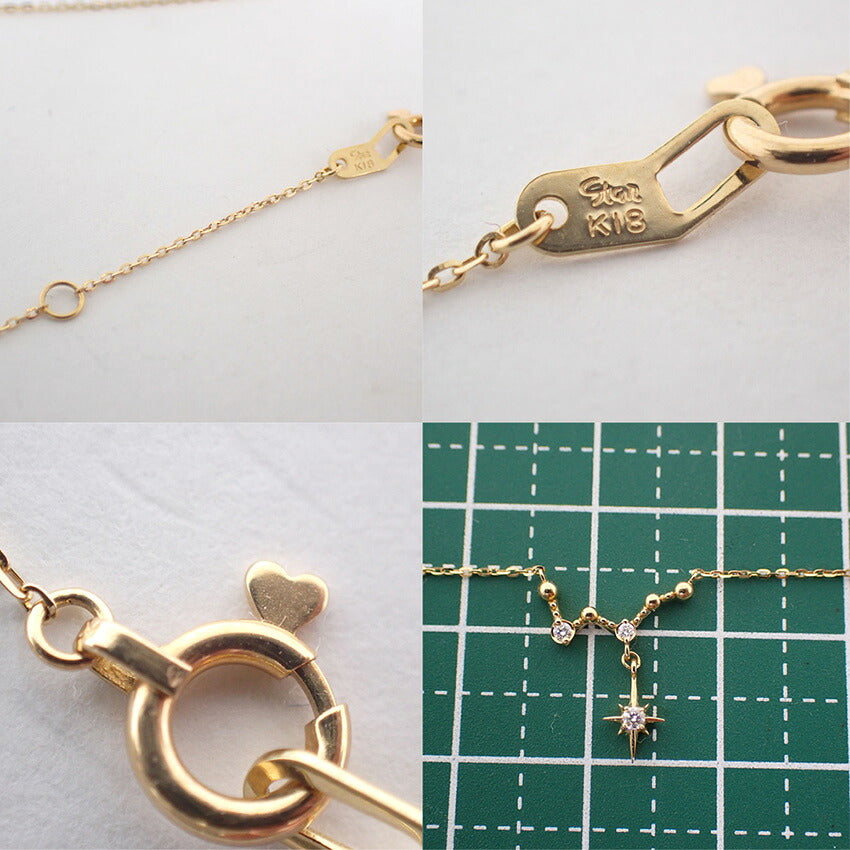 【中古】Star Jewelry/スタージュエリー K18 ダイヤモンド ネックレス/ペンダント/j280-10