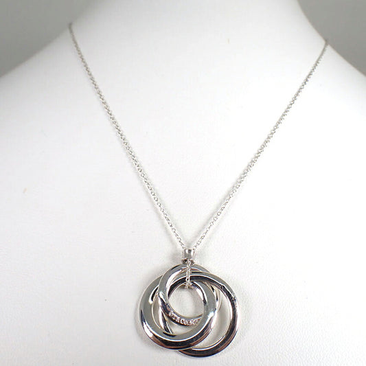 【中古】TIFFANY/ティファニー 925 1837 トリプル インターロッキング ペンダント/ネックレス/j280-6