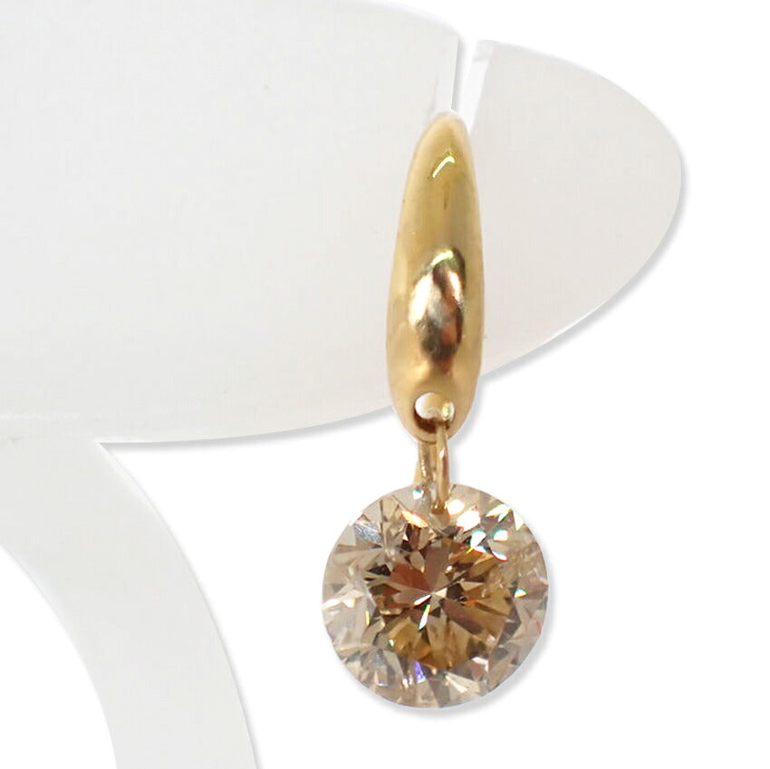 中古】K18 ブラウン ダイヤモンド ピアス片方 /j295-4 – JewelerCHIC