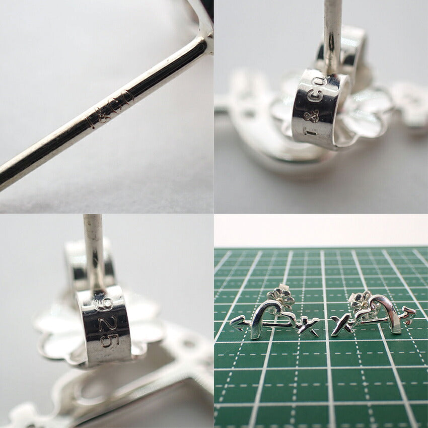 【中古】TIFFANY/ティファニー 925 ラビングハート&アロー キス ピアス/j308-10