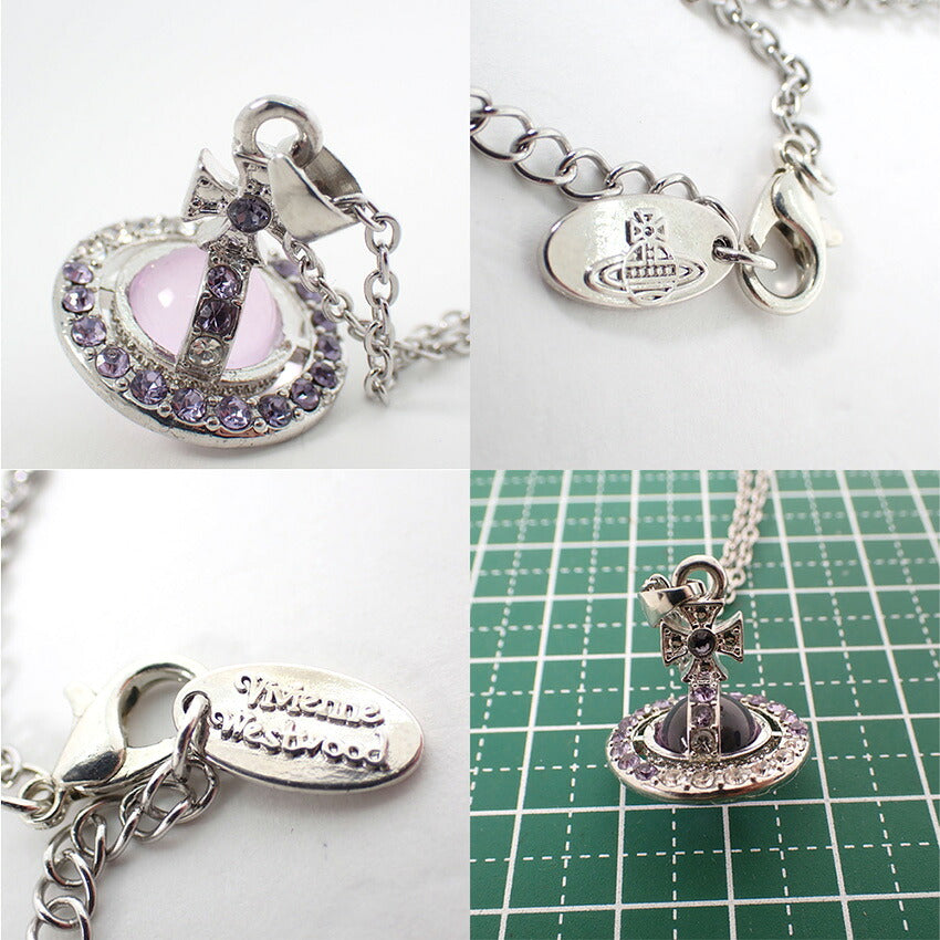 【中古】Vivienne Westwood/ヴィヴィアンウエストウッドオーブ パープル ペンダント/ネックレス/j309-3