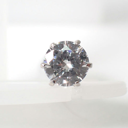 【新品】Pt900 ダイヤモンド 0.304 G VVS-2 GD 中宝ソ 片耳 ピアス/j312-5