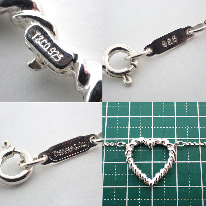 【中古】TIFFANY/ティファニー 925 ヴィンテージ ロープハート ネックレス/ペンダント/j32-56
