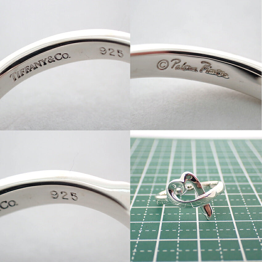 【中古】TIFFANY/ティファニー 925 ラビングハート リング /14.5号/j321-4