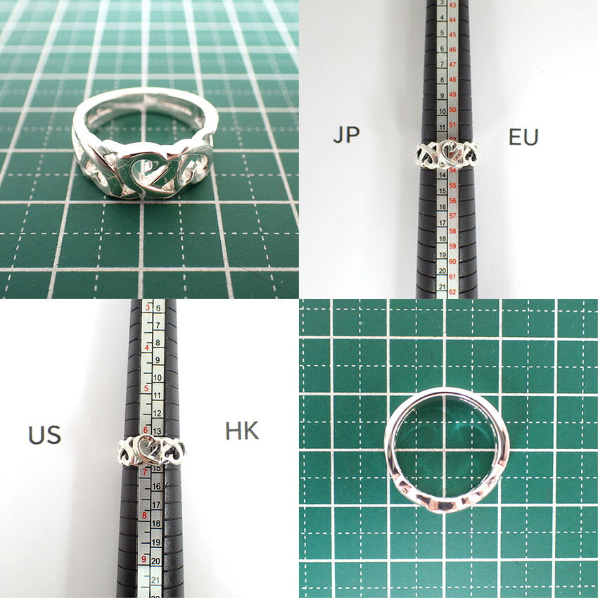 【中古】TIFFANY/ティファニー 925 トリプルラビングハート リング /13号/j322-2