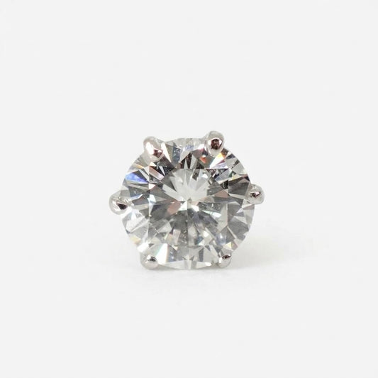 【新品】Pt900 ダイヤモンド 0.228 F SI-1 G 中央宝石研究所ソーティング付き 片耳 ピアス/j322-8