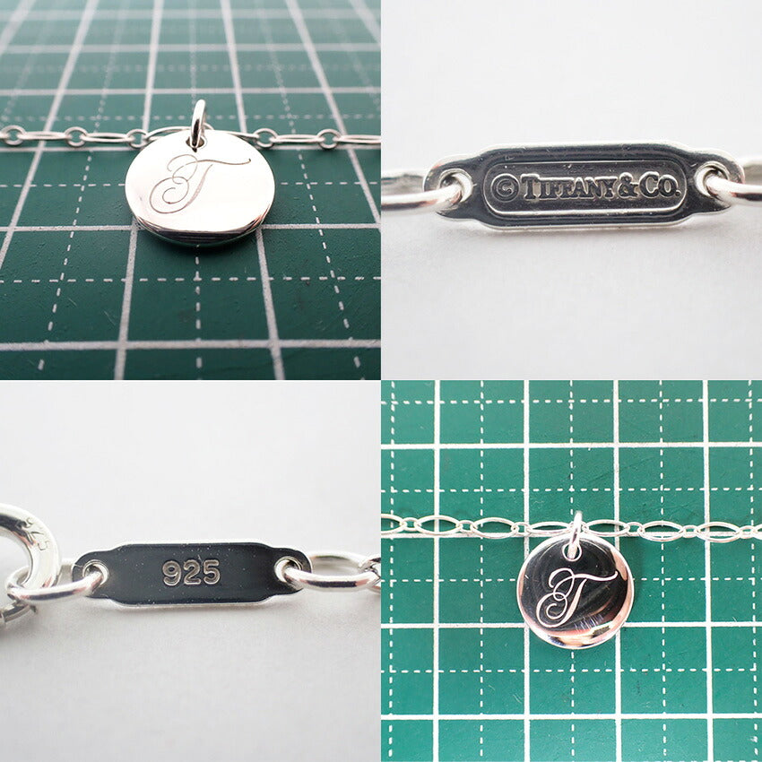【中古】TIFFANY/ティファニー 925 イニシャル T オーバルリンクチェーン ロング ペンダント/ネックレス/j327-1