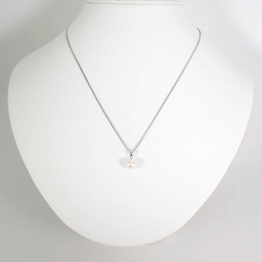 【中古】MIKIMOTO/ミキモト Pt850 アコヤ真珠 7.5mm ペンダント/ネックレス/j33-13