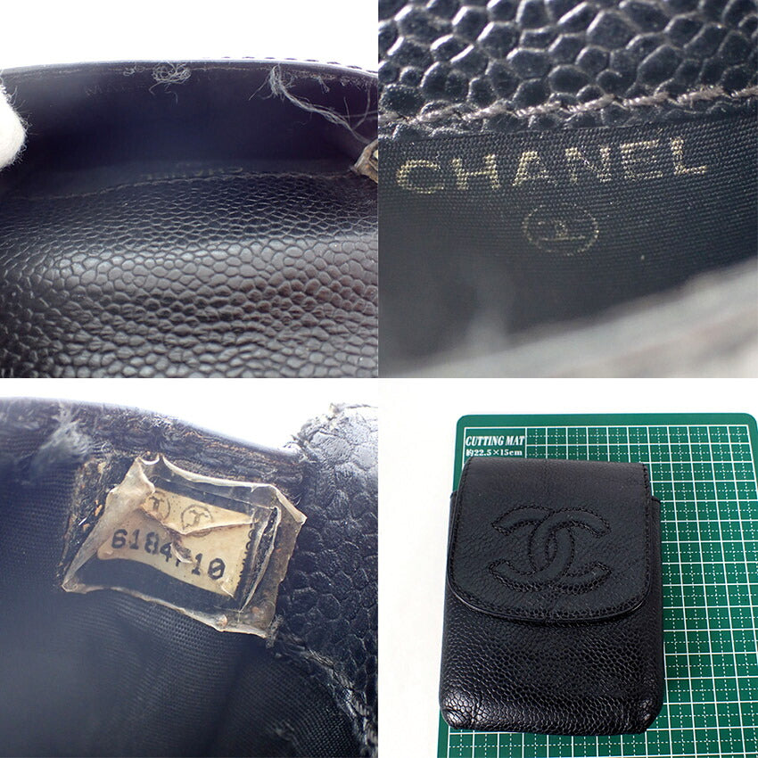 【中古】CHANEL/シャネル キャビアスキン 6番台 シガレットケース/j332-4