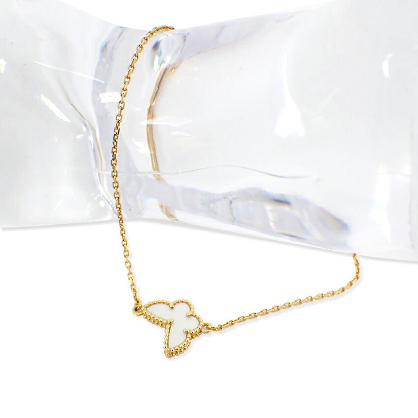 【中古】Van Cleef & Arpels/ヴァンクリーフ&アーペル 750YG スウィートアルハンブラ シェル パピヨンブレスレット/j34-7