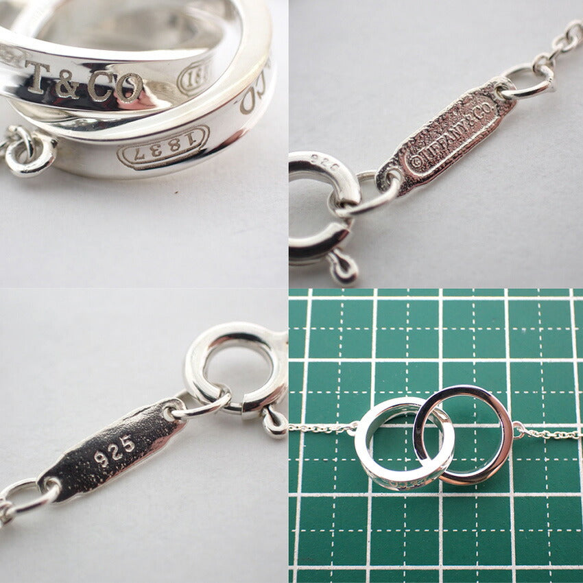 【中古】TIFFANY/ティファニー 925 1837 インターロッキング サークル ネックレス/j37-9