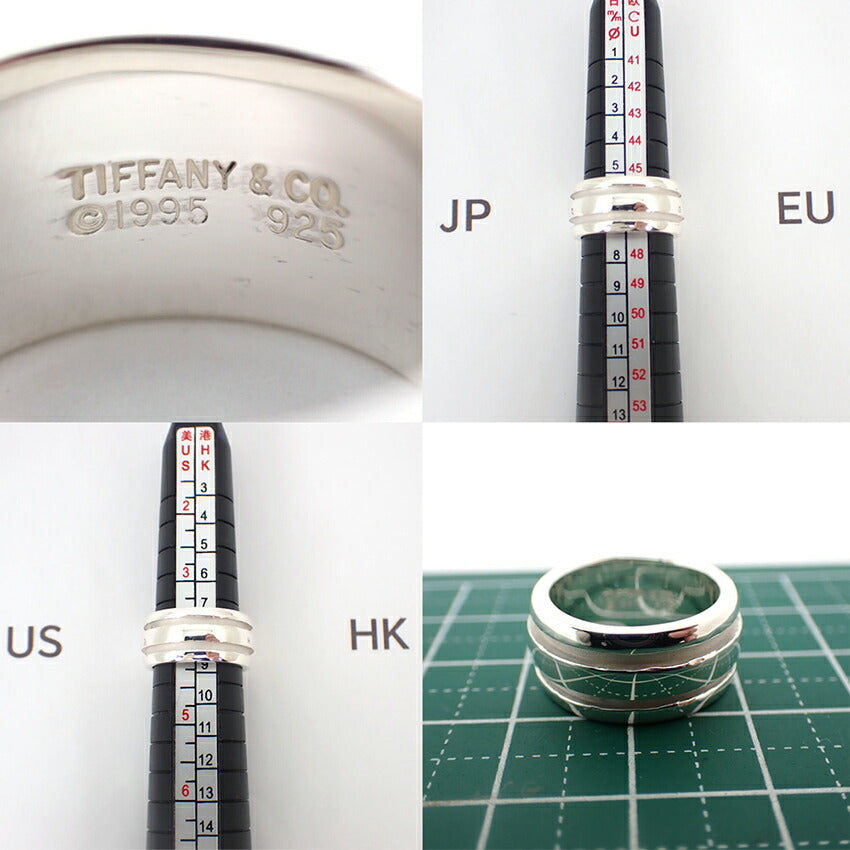 【中古】TIFFANY/ティファニー 925 ダブルライン リング /6.5号/j43-10