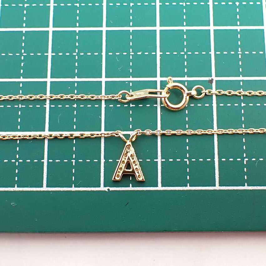 【中古】Star Jewelry/スタージュエリー/K18YG/ダイヤモンド/イニシャルA/ペンダント/ ネックレス/j48-4