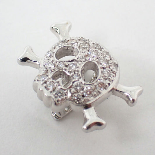 【中古】MIKIMOTO/ミキモト ペルリータ K18WG ダイヤモンド スカル ペンダント//j52-1