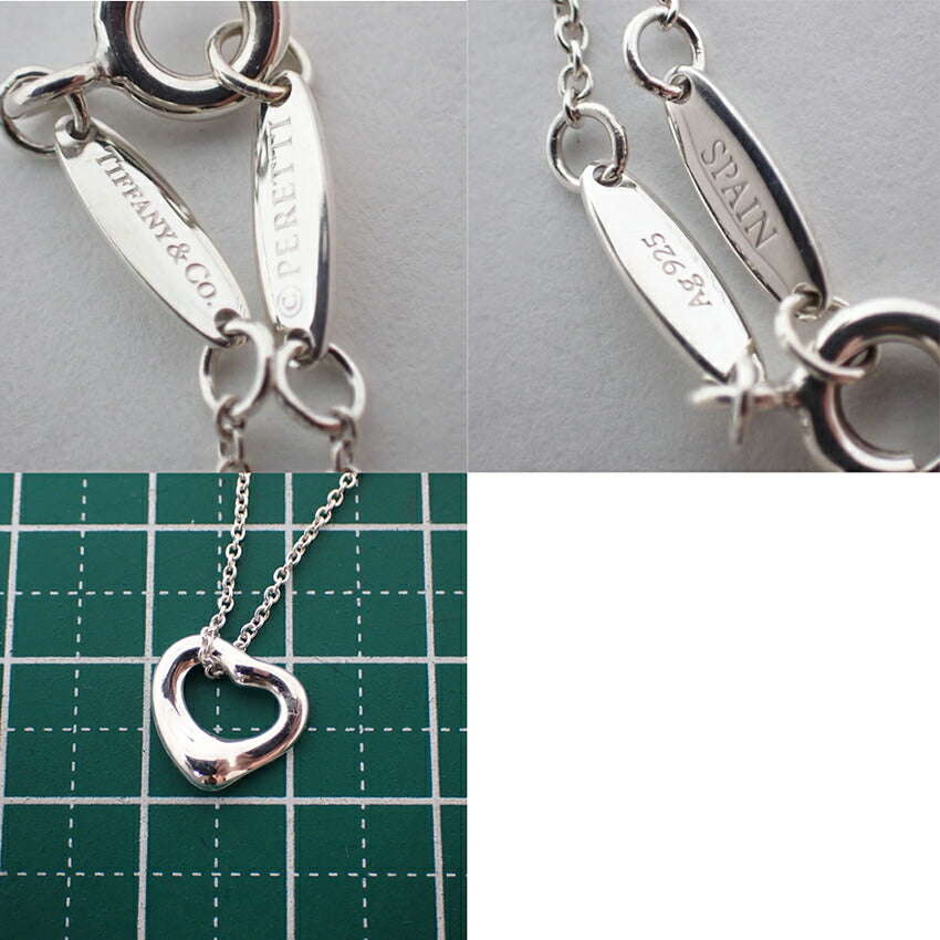 【中古】TIFFANY/ティファニー/Ag925/オープンハート/ペンダント/ネックレス/j56-10