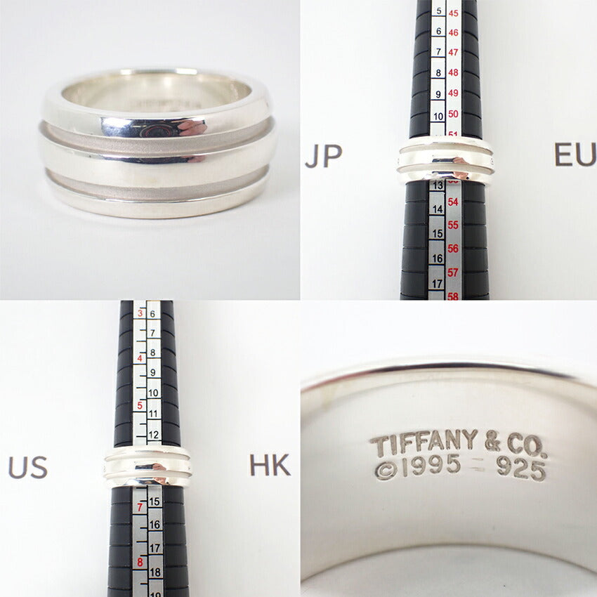 【中古】TIFFANY/ティファニー 925 ダブルライン リング /12号/j57-6